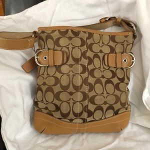 Coach Jaquard Signature Monogram Bag- lightly used